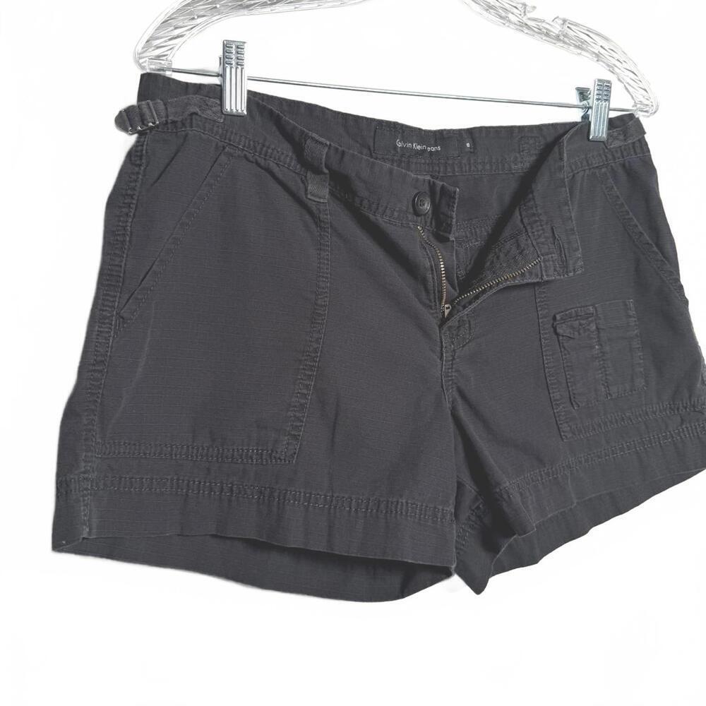 Y2K Soft Grunge Black Cargo Shorts